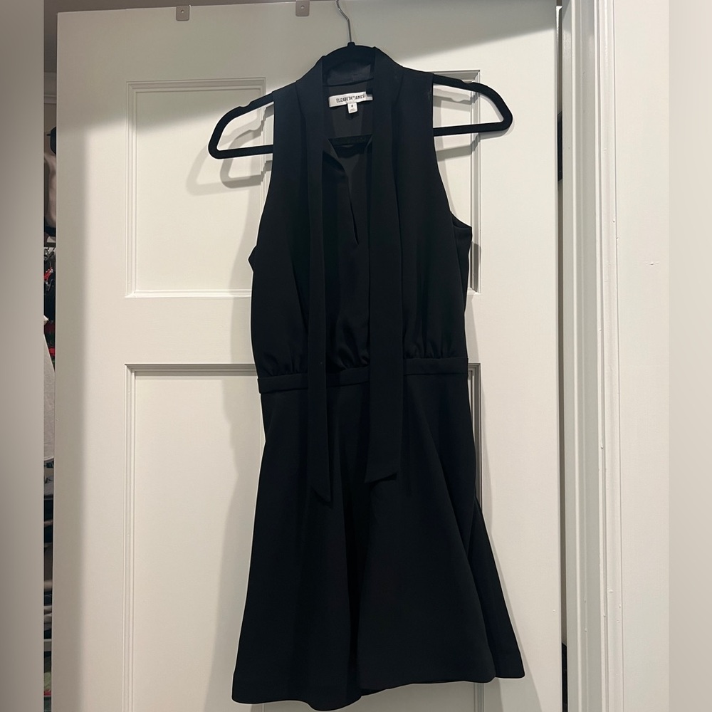 Elizabeth & James Fit & Flare Black Dress